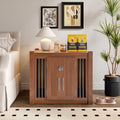 30.25'L 2-in-1 Night Stand & Dog Crate with Storage, Walnut
