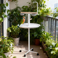 Portable Bird Stand with Wheels, Bowls, Tray, Feeder
