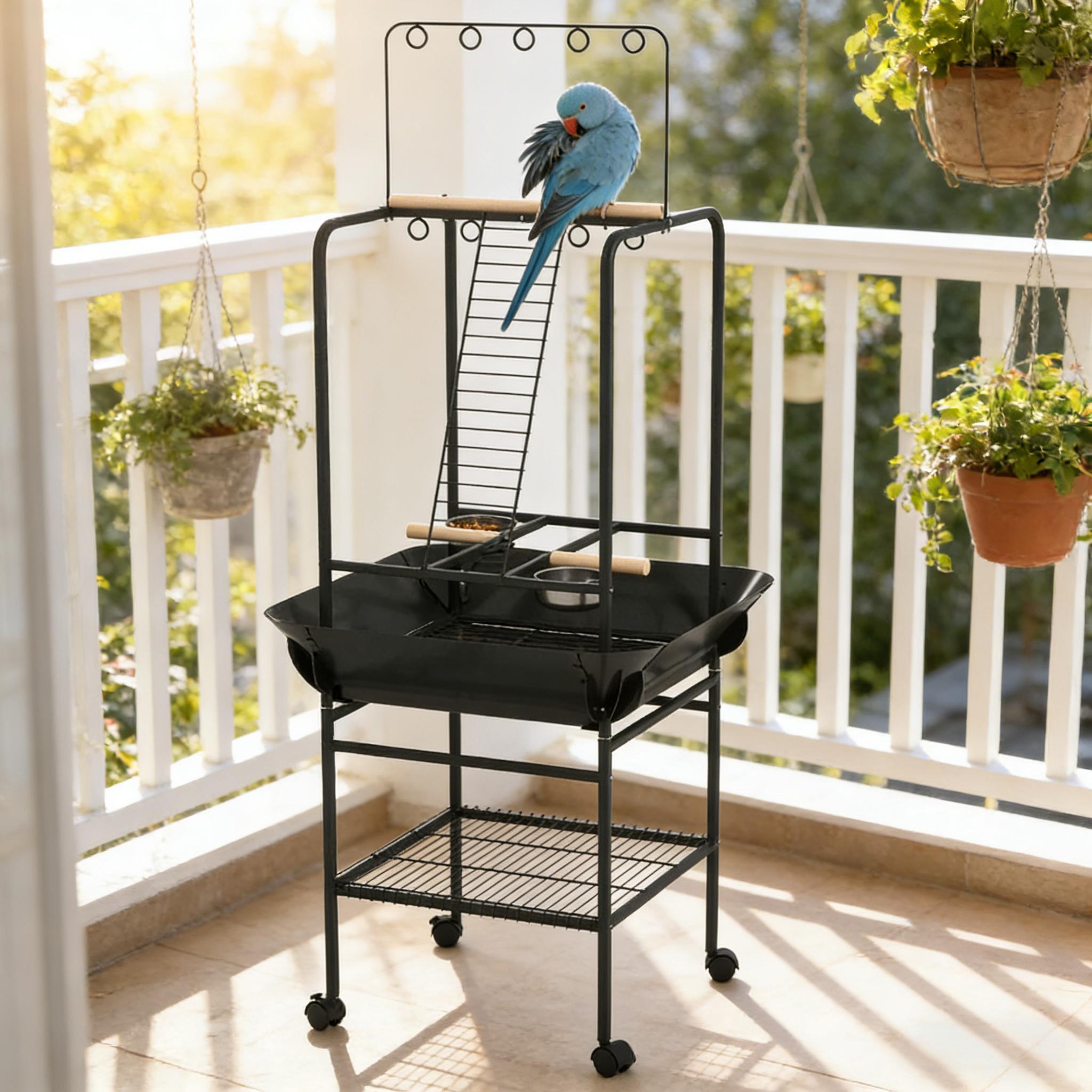 Bird Stand with Wheels for Easy Mobility