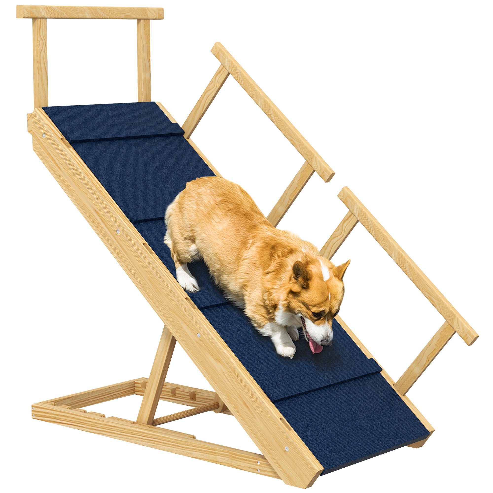 Adjustable Foldable Dog Ramp for High Beds and Sofas
