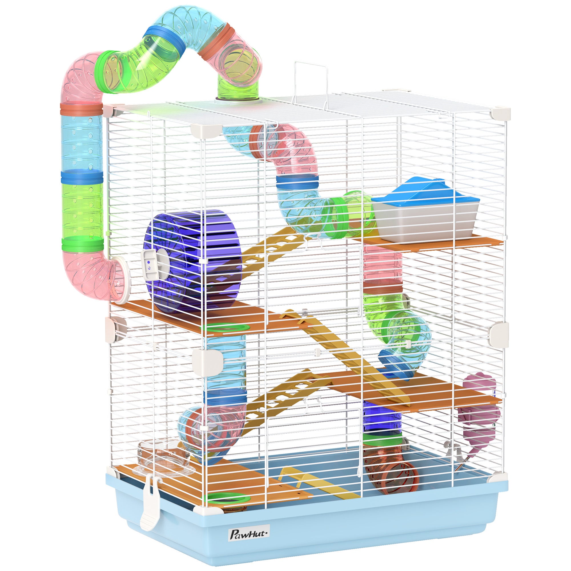 18' 5 Tier Hamster Cage with Tubes, Tunnels, and Accessories