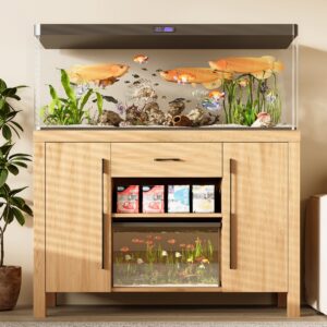 55-75 Gallon Heavy Duty Aquarium Stand with Storage Cabinets