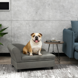 Small Dog Sofa with Storage, Gray