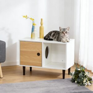 Elevated Wooden Cat House for Pets