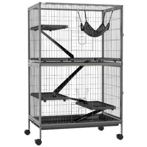 50" 5-Tier Small Animal Cage with Hammock and 4 Doors