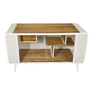 Spacious White Cat House with Glass, Wood, and Iron Frame